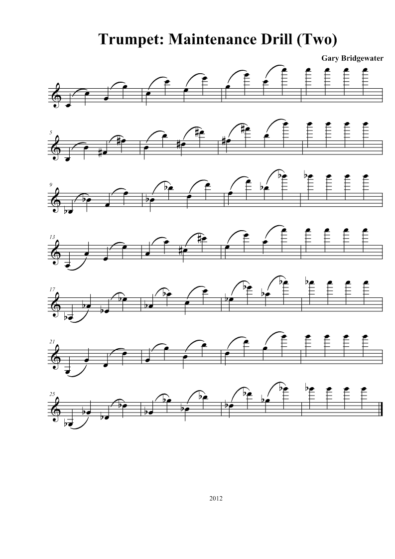 Trumpet Trumpet Maintenance Drill (Two)